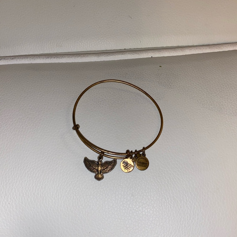 Gold Alex and ani bracelet